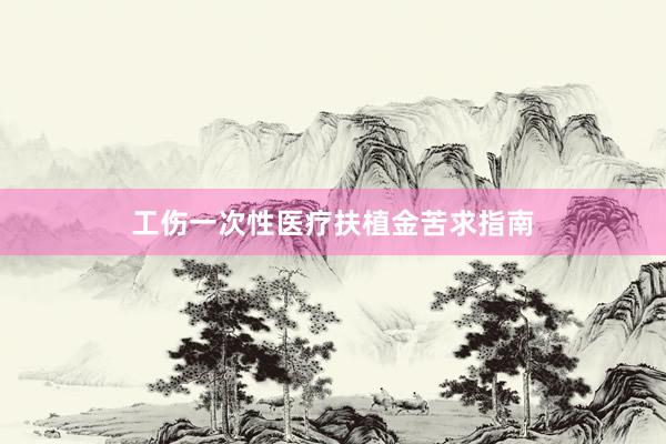 工伤一次性医疗扶植金苦求指南
